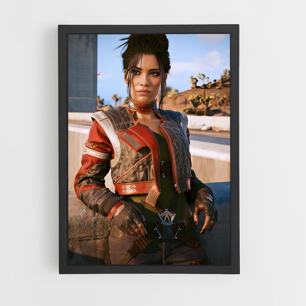 Poster Femme Rebelle – affiche Cyberpunk (vue 2)